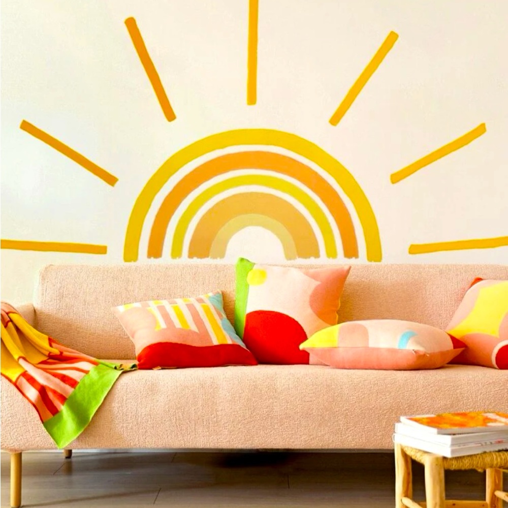 COPY - Large boho Sun wall mural Decal